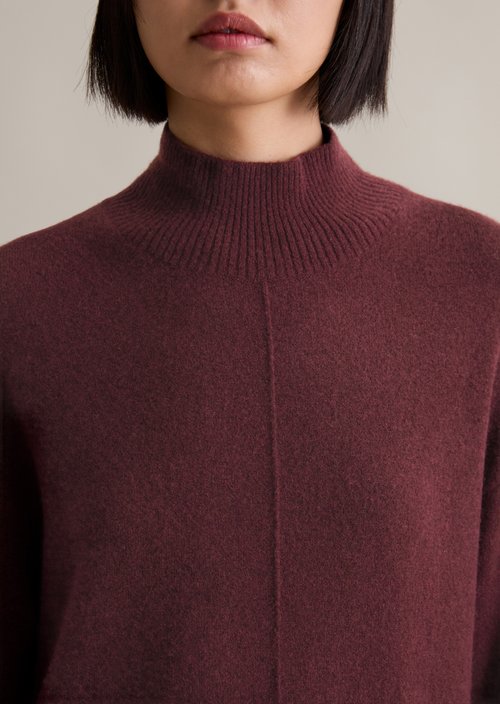 Knitted dress regular — Dark Maroon
