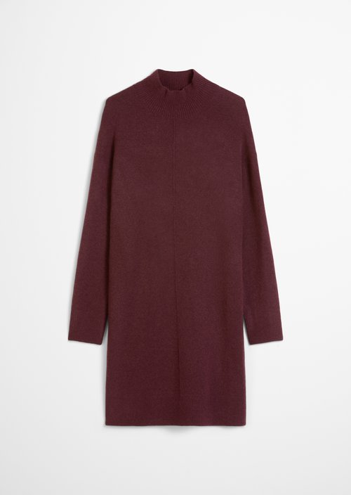 Knitted dress regular — Dark Maroon