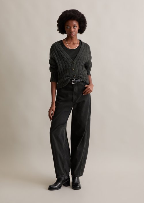 Relaxed cardigan — Anthra Melange