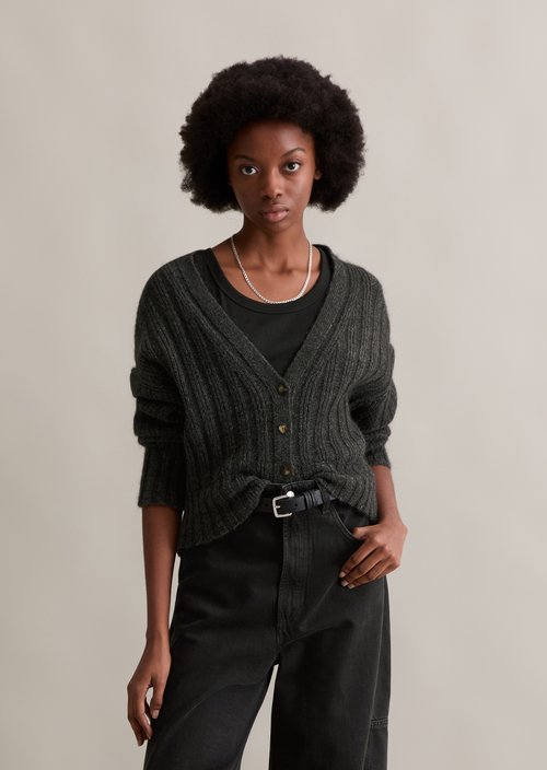 Relaxed cardigan — Anthra Melange