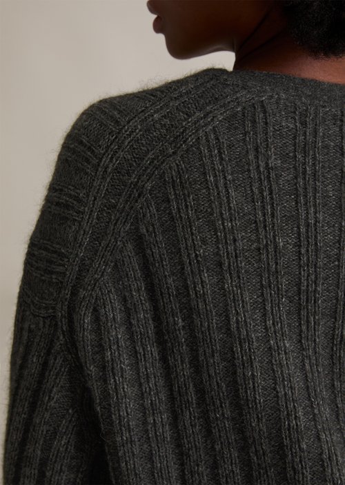 Relaxed cardigan — Anthra Melange