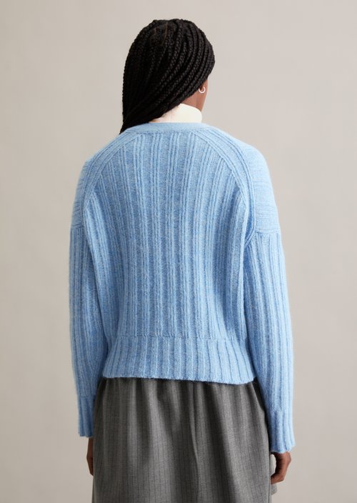 Relaxed cardigan — Medium Blue