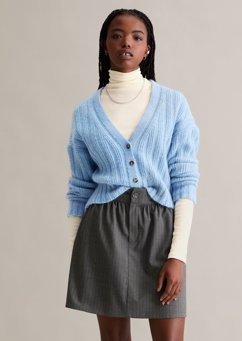 Relaxed cardigan — Medium Blue