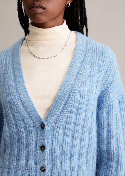 Relaxed cardigan — Medium Blue