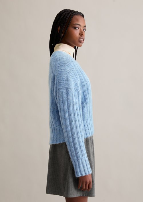 Relaxed cardigan — Medium Blue