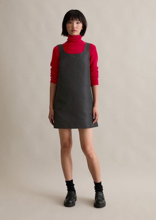 Flared mini dress regular — Black