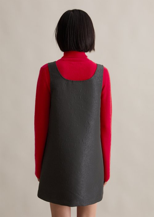 Flared mini dress regular — Black