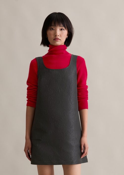 Flared mini dress regular — Black