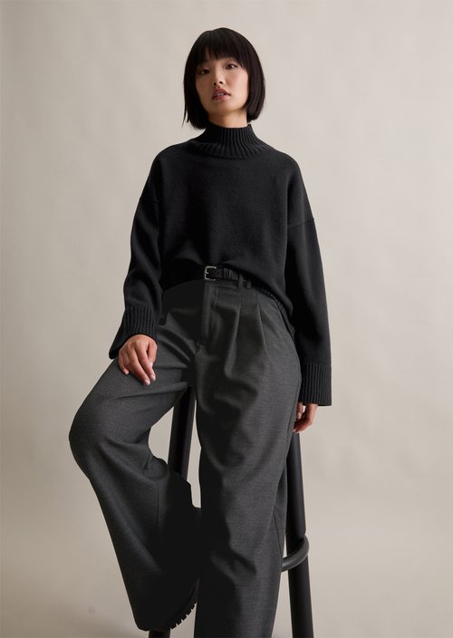 Relaxed sweater — Black