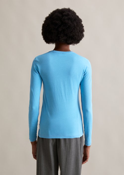 DfC longsleeve slim — Azure Sky