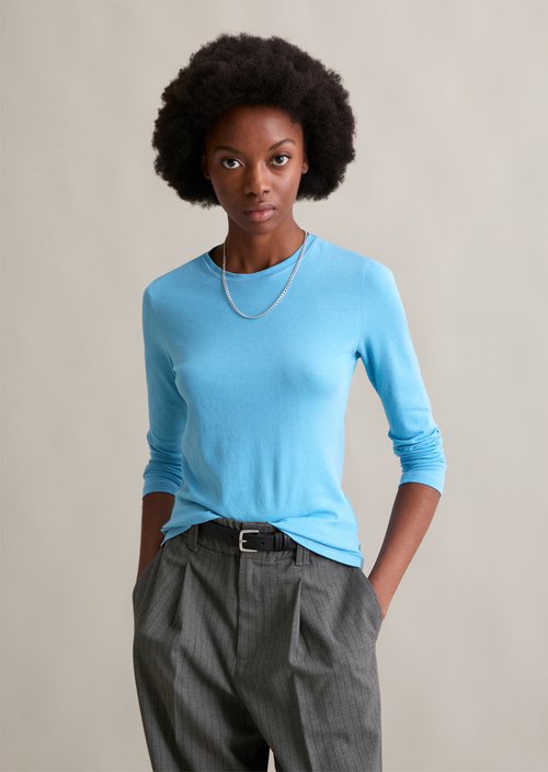 DfC longsleeve slim — Azure Sky