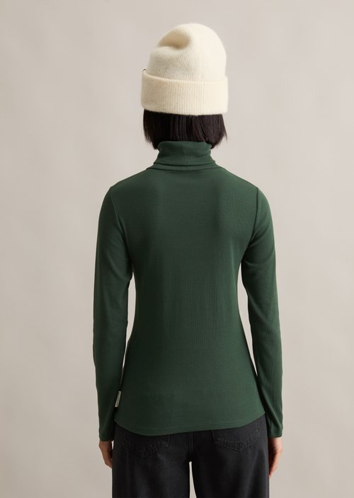 Turtleneck longsleeve slim — Evergreen
