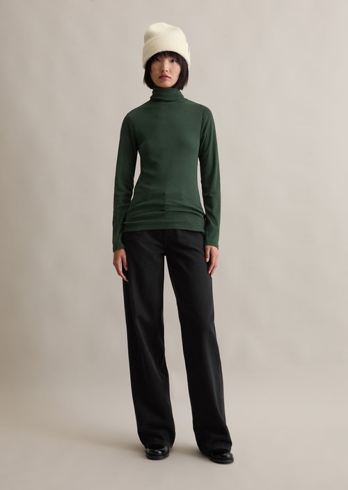 Turtleneck longsleeve slim — Evergreen