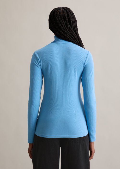 Turtleneck longsleeve slim — Azure Sky