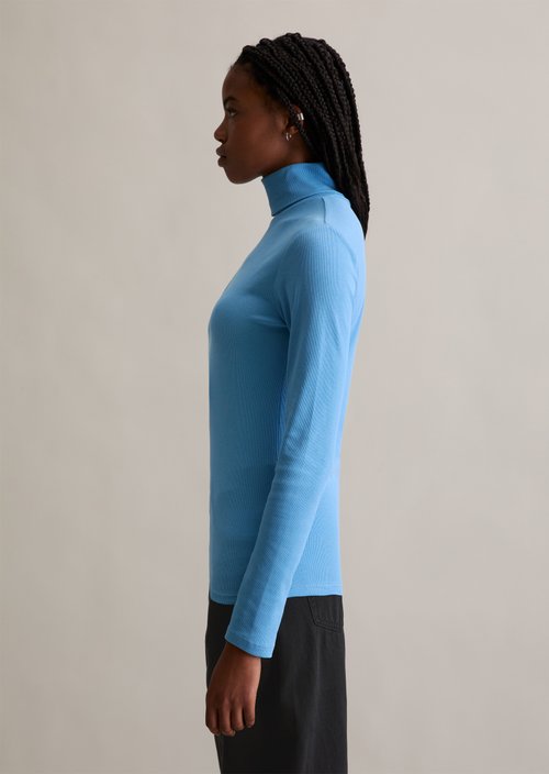 Turtleneck longsleeve slim — Azure Sky