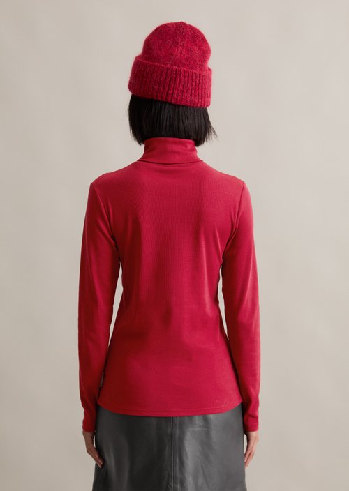 Turtleneck longsleeve slim — Red Mulberry