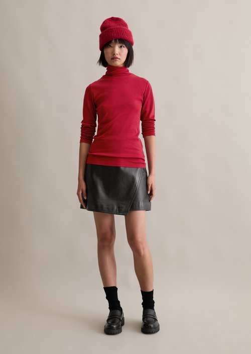 Turtleneck longsleeve slim — Red Mulberry