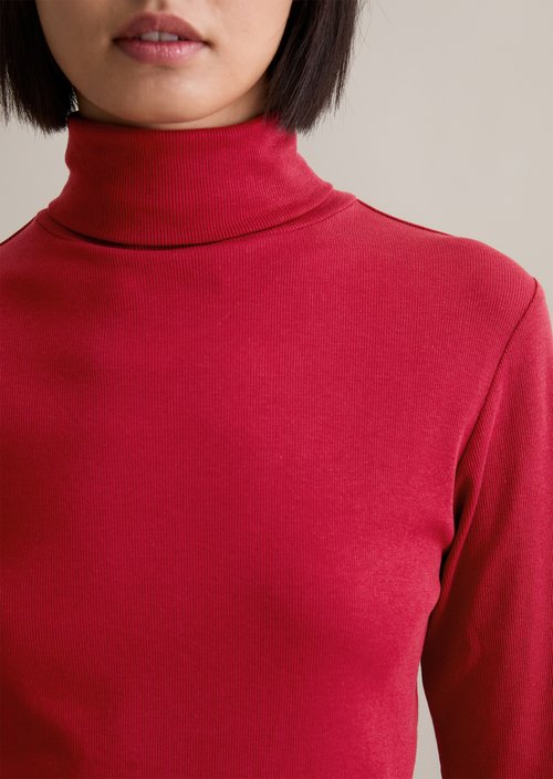 Turtleneck longsleeve slim — Red Mulberry