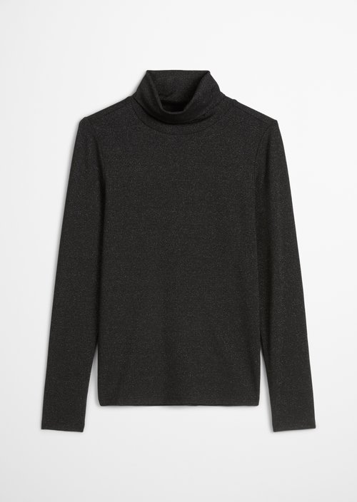 Turtleneck shirt slim — Black