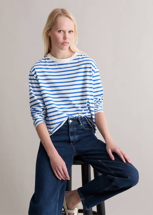 Regular de manga larga Offwhite en vista frontal