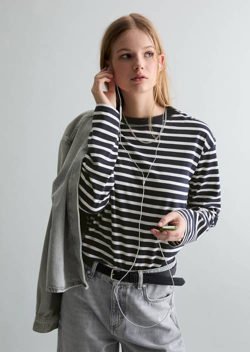 Regular de manga larga Dark Blue en vista frontal