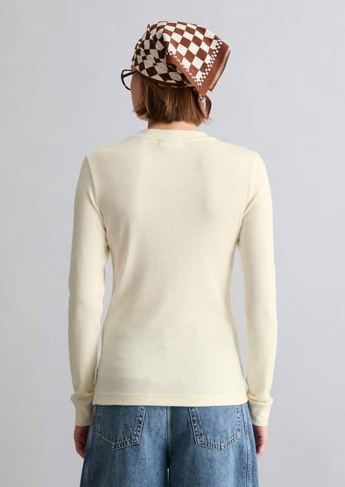 Longsleeve slim — Creamy White