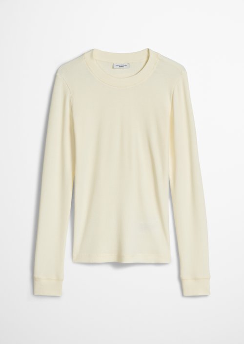 Longsleeve slim — Creamy White