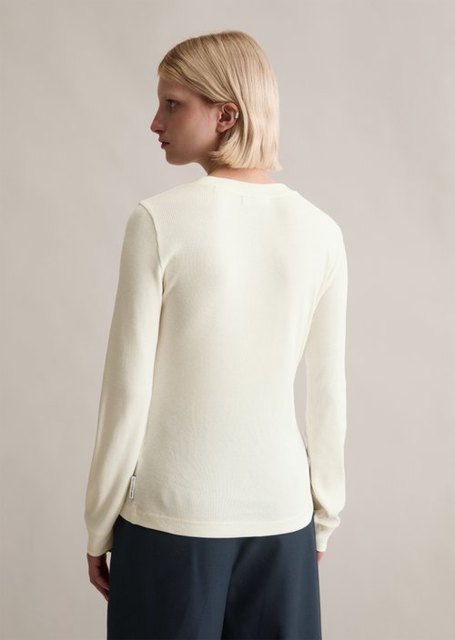 Longsleeve slim — Silky White