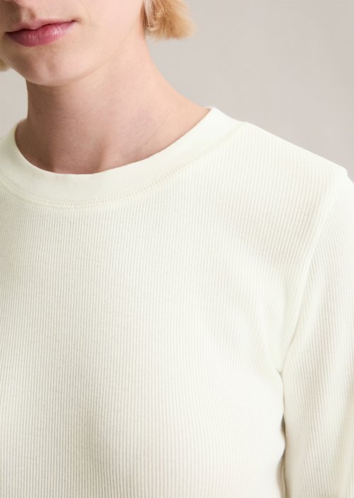 Longsleeve slim — Silky White