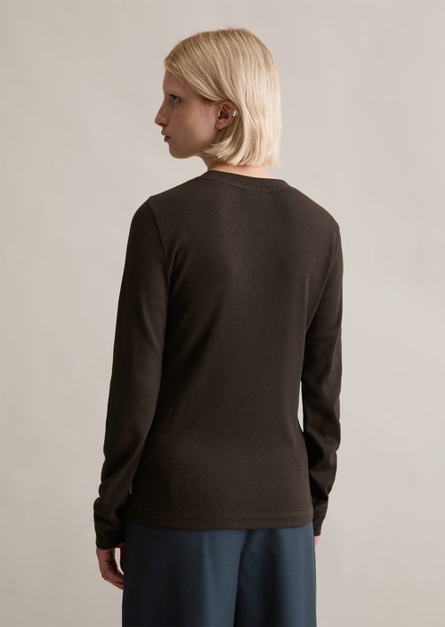 Longsleeve slim — Black Espresso