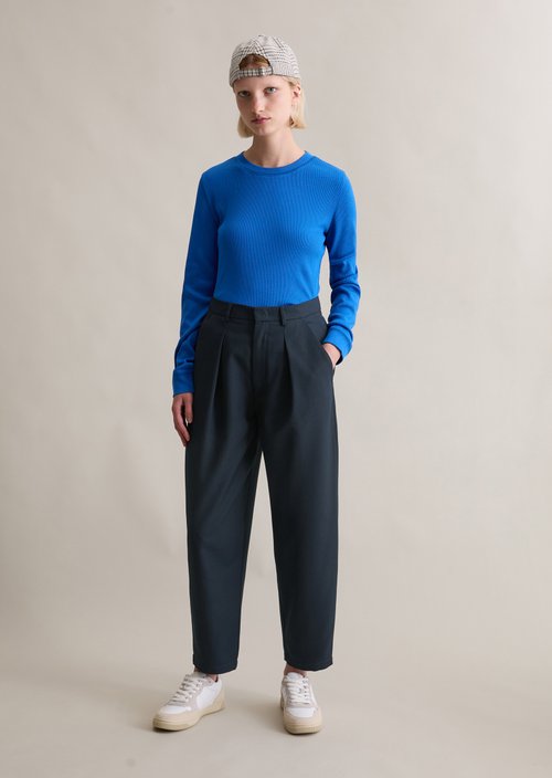 Longsleeve slim — Pale Cobalt
