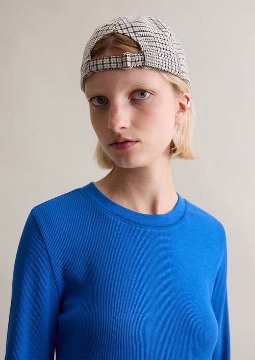 Longsleeve slim Pale Cobalt in Frontalansicht