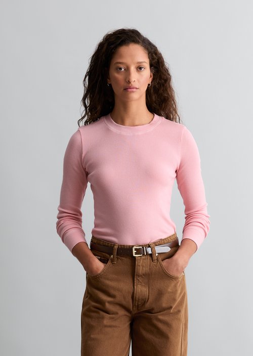 Longsleeve slim — Strawberry Cream