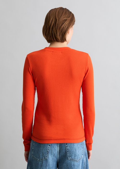 Longsleeve slim — Vivid Orange