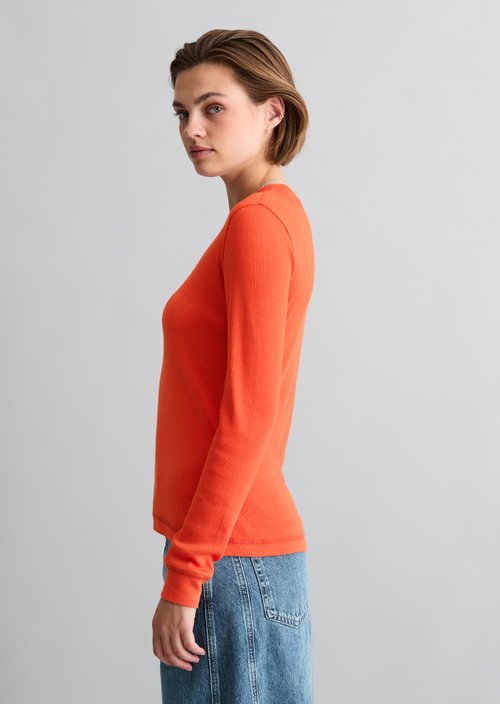 Longsleeve slim — Vivid Orange