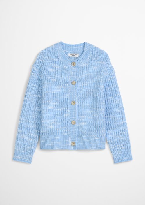 Chunky cropped cardigan — Blue Dusk