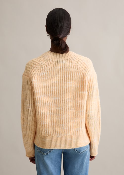 Chunky cropped cardigan — Bleached Apricot