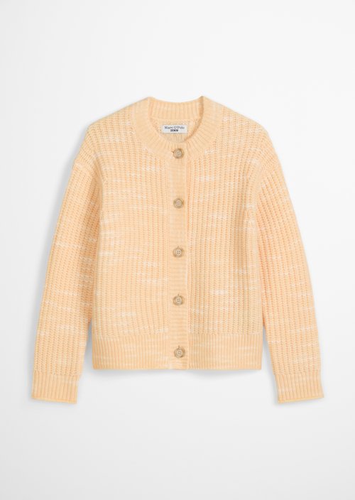 Chunky cropped cardigan — Bleached Apricot