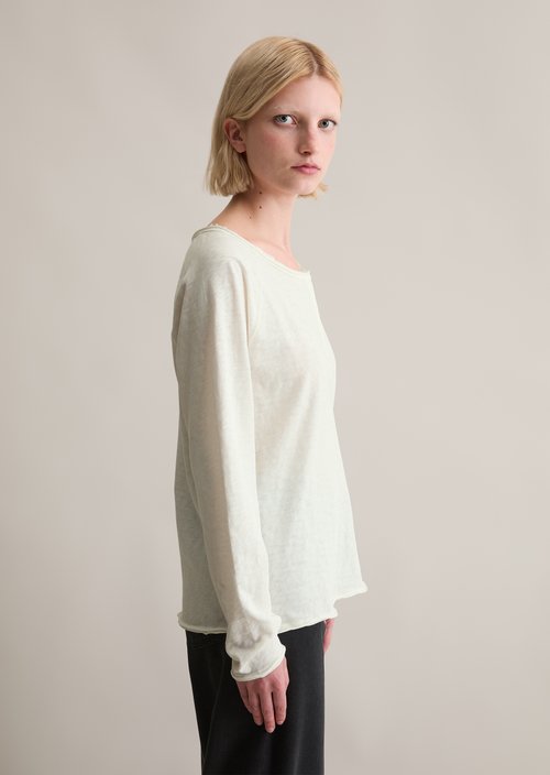 Longsleeve regular — Silky White