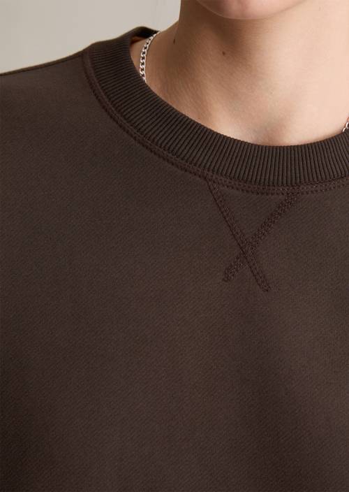 Felpa rilassata Black Espresso in vista dettagliata