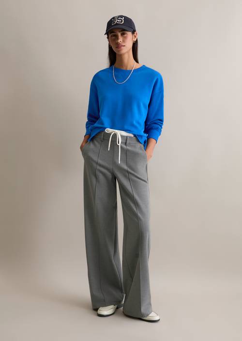 Felpa rilassata Pale Cobalt in vista frontale