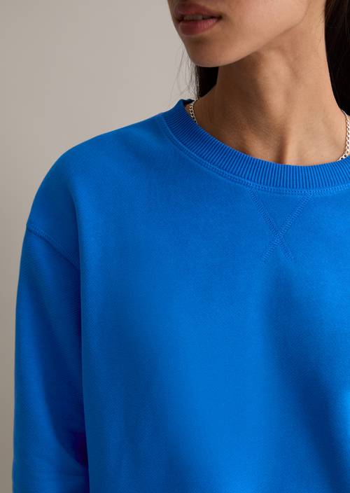 Felpa rilassata Pale Cobalt in vista dettagliata