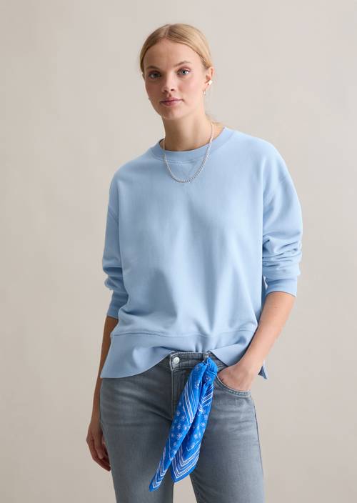Felpa rilassata Blue Dusk in vista frontale