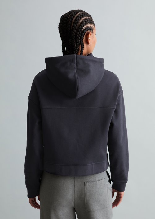 Relaxed hooded sweat jacket — Blue Depths