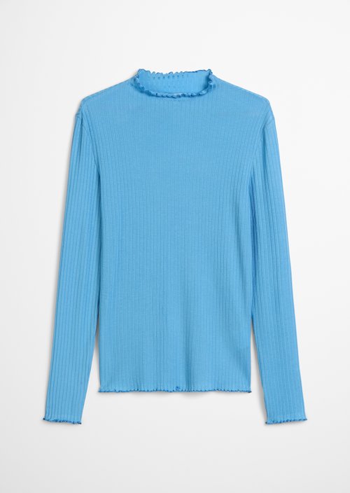 Ribbed longsleeve slim — Azure Sky