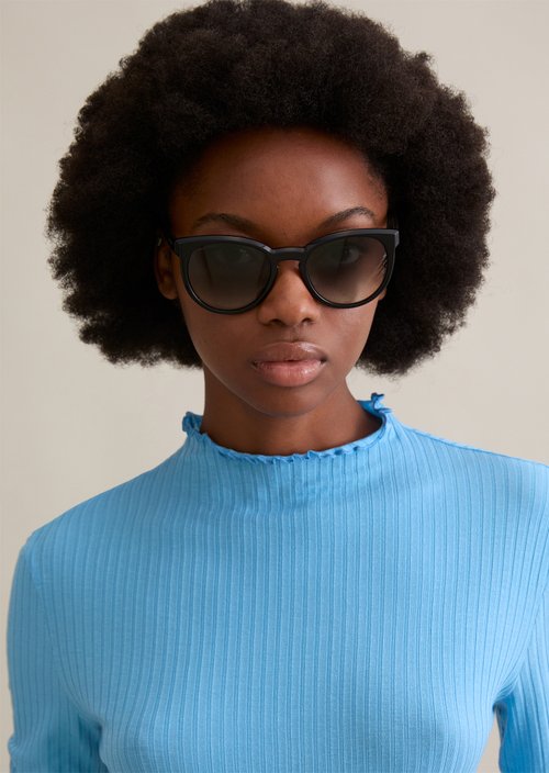 Ribbed longsleeve slim — Azure Sky