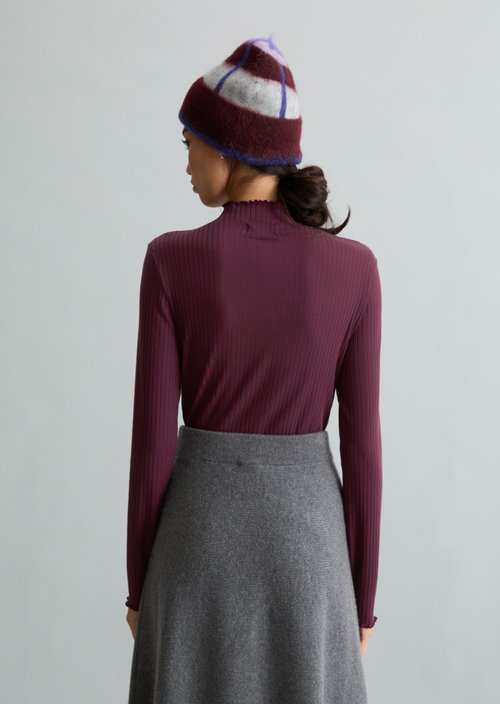 Ribbed longsleeve slim — Rhubarb Jam