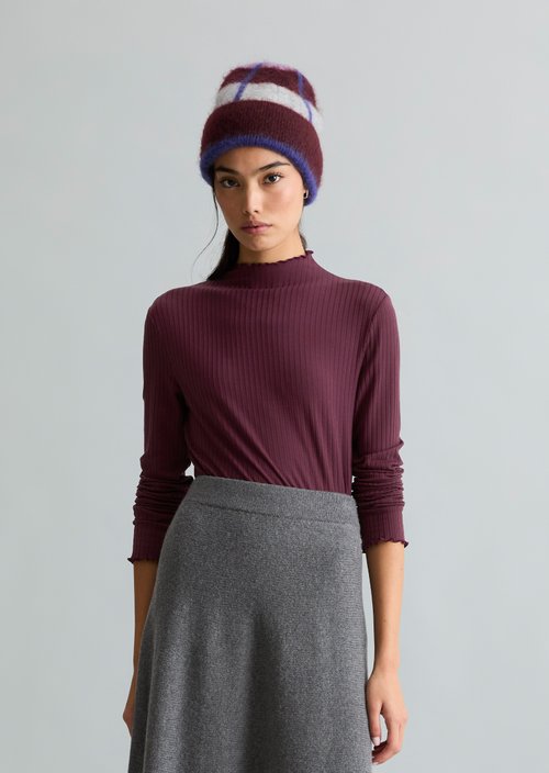 Ribbed longsleeve slim — Rhubarb Jam