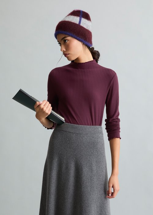 Ribbed longsleeve slim — Rhubarb Jam