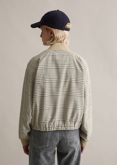 Checked blouson regular — Offwhite